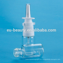 Pulverizador nasal adulto con tapa antipolvo botella de vidrio 10 ml 15 ml
